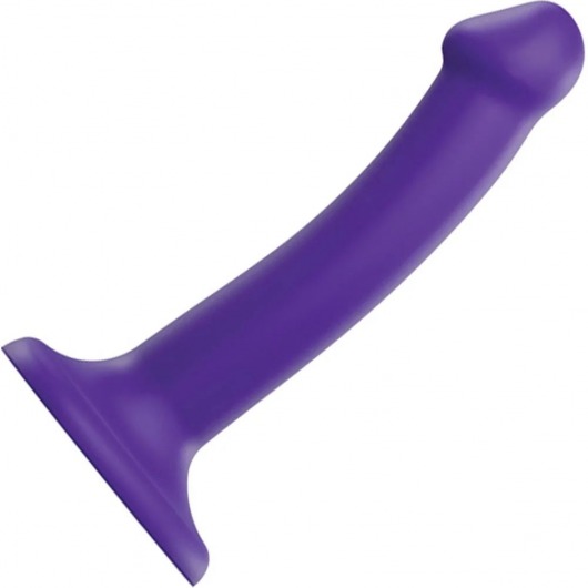 Фиолетовый фаллоимитатор-насадка Strap-On-Me Dildo Dual Density size S - 17 см. - Strap-on-me - купить с доставкой в Коврове