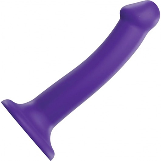 Фиолетовый фаллоимитатор-насадка Strap-On-Me Dildo Dual Density size M - 18 см. - Strap-on-me - купить с доставкой в Коврове