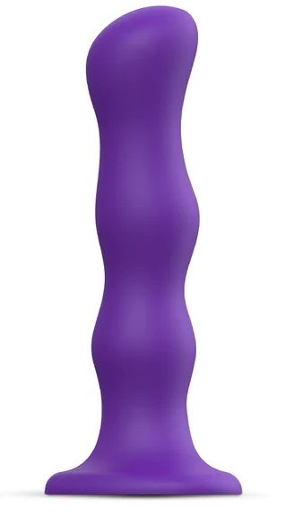 Фиолетовая насадка Strap-On-Me Dildo Geisha Balls size M - Strap-on-me - купить с доставкой в Коврове