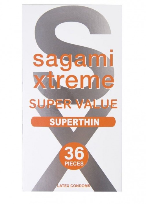 Ультратонкие презервативы Sagami Xtreme Superthin - 36 шт. - Sagami - купить с доставкой в Коврове