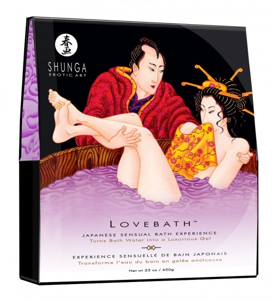 Соль для ванны Lovebath Sensual lotus, превращающая воду в гель - 650 гр. - Shunga - купить с доставкой в Коврове