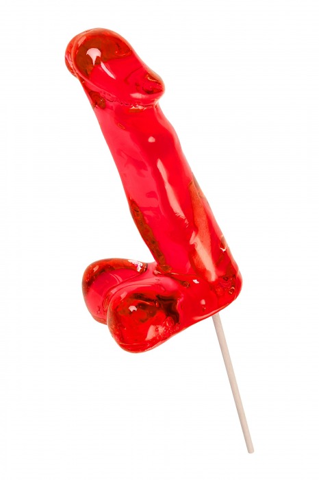 Красный леденец в форме члена со вкусом виски - 173 гр. - Sosuчki - купить с доставкой в Коврове