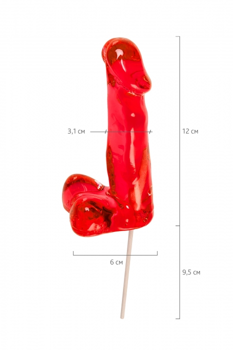 Красный леденец в форме члена со вкусом виски - 173 гр. - Sosuчki - купить с доставкой в Коврове
