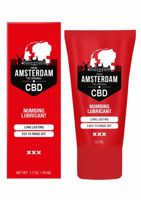 Пролонгирующий лубрикант Numbing CBD from Amsterdam - 50 мл. - Shots Media BV - купить с доставкой в Коврове