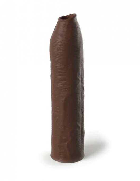 Коричневая насадка-удлинитель Uncut Silicone Penis Enhancer - 17,8 см. - Pipedream - в Коврове купить с доставкой