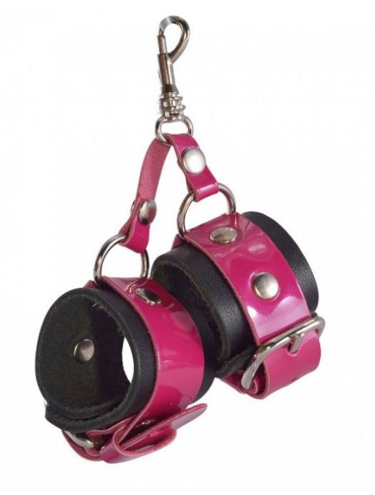 Розово-черный брелок  Наручники - Sitabella - купить с доставкой в Коврове