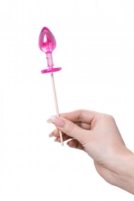 Розовый леденец  в форме анальной втулки со вкусом айриш крим - 29 гр. - Sosuчki - купить с доставкой в Коврове