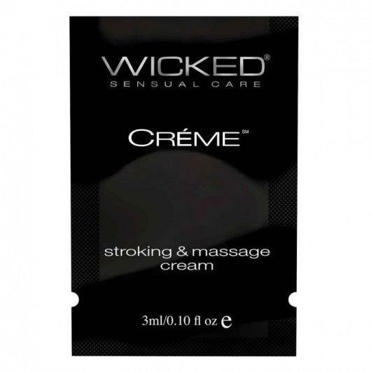 Крем для массажа и мастурбации Wicked Stroking and Massage Creme - 3 мл. - Wicked - купить с доставкой в Коврове