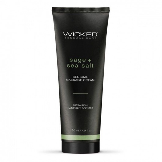 Массажный легкий крем WICKED Sage plus Sea Salt - 120 мл. - Wicked - купить с доставкой в Коврове