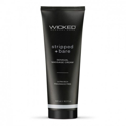 Массажный легкий крем WICKED Stripped plus Bare - 120 мл. - Wicked - купить с доставкой в Коврове