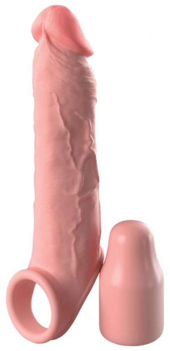 Телесная насадка-удлинитель 2 Inch Silicone X-tension with Strap - 20,3 см. - Pipedream - в Коврове купить с доставкой