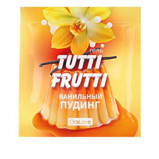 Пробник гель-смазки Tutti-frutti со вкусом ванильного пудинга - 4 гр. - Биоритм - купить с доставкой в Коврове