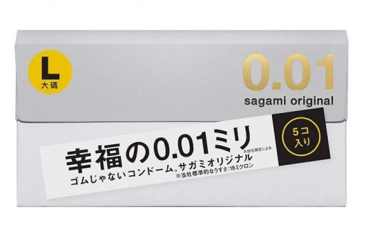 Презервативы Sagami Original 0.02 L-size увеличенного размера - 5 шт. - Sagami - купить с доставкой в Коврове