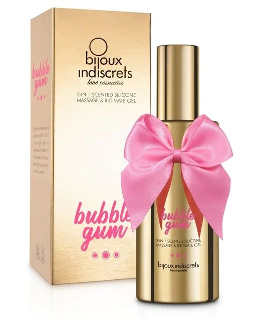 Гель с ароматом жвачки Bubblegum 2-in-1 Scented Silicone Massage And Intimate Gel - 100 мл. - Bijoux Indiscrets - купить с доставкой в Коврове