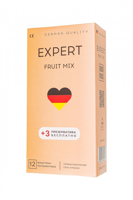 Ароматизированные презервативы EXPERT Fruit Mix - 12 шт.(+3 в подарок) - Expert - купить с доставкой в Коврове