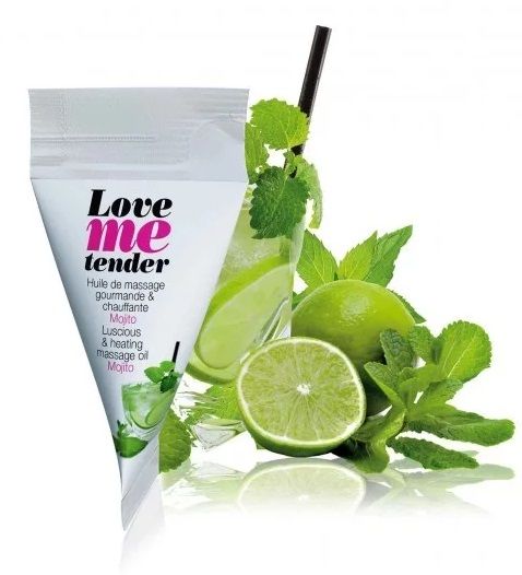 Съедобное согревающее массажное масло Love Me Tender Mojito с ароматом мохито - 10 мл. - Love to Love - купить с доставкой в Коврове