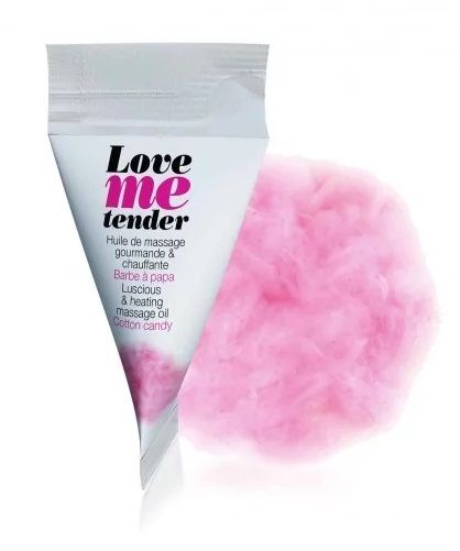 Съедобное согревающее массажное масло Love Me Tender Cotton Candy с ароматом сладкой ваты - 10 мл. - Love to Love - купить с доставкой в Коврове