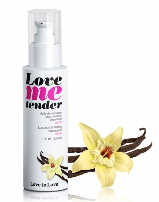 Съедобное согревающее массажное масло Love Me Tender Vanilla с ароматом ванили - 100 мл. - Love to Love - купить с доставкой в Коврове