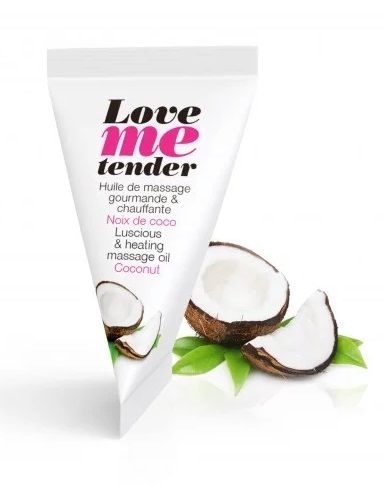 Съедобное согревающее массажное масло Love Me Tender Cocos с ароматом кокоса - 10 мл. - Love to Love - купить с доставкой в Коврове