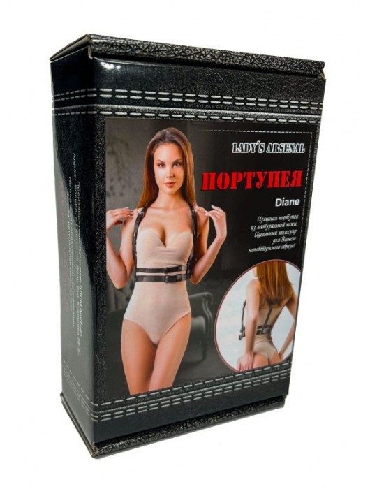 Изящная портупея из натуральной кожи Diane - БДСМ Арсенал - купить с доставкой в Коврове