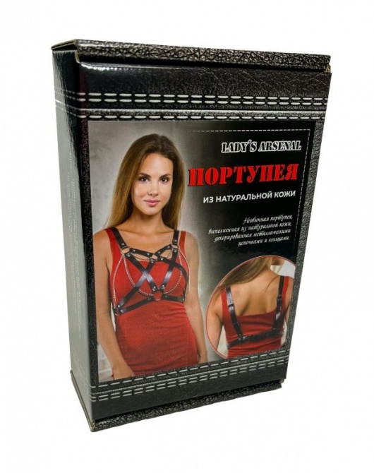 Портупея из натуральной кожи с цепочками - БДСМ Арсенал - купить с доставкой в Коврове