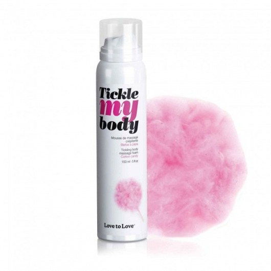 Массажная хрустящая пенка Tickle My Body Cotton Candy с ароматом сладкой ваты - 150 мл. - Love to Love - купить с доставкой в Коврове