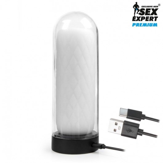 Оригинальный мастурбатор в колбе с нагревом - Sex Expert - в Коврове купить с доставкой