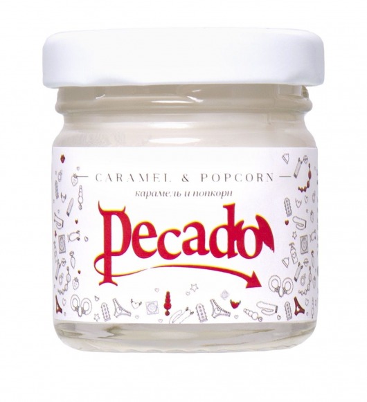 Массажная свеча Caramel   Popcorn - 35 мл. - Pecado - купить с доставкой в Коврове