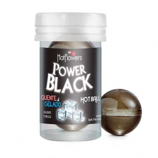 Интимный гель Power Black Hot Ball с охлаждающе-разогревающим эффектом (2 шарика по 3 гр.) - HotFlowers - купить с доставкой в Коврове