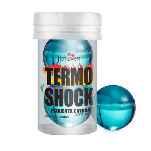 Интимный гель Termo Shock Hot Ball с разогревающе-покалывающим эффектом (2 шарика по 3 гр.) - HotFlowers - купить с доставкой в Коврове