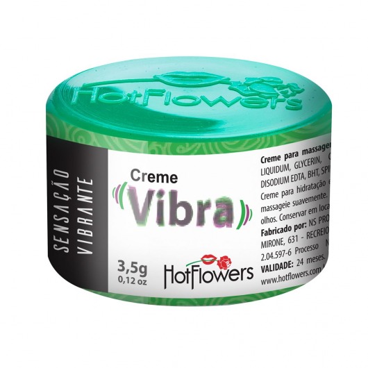Возбуждающий крем Vibra с эффектом вибрации - 3,5 гр. - HotFlowers - купить с доставкой в Коврове