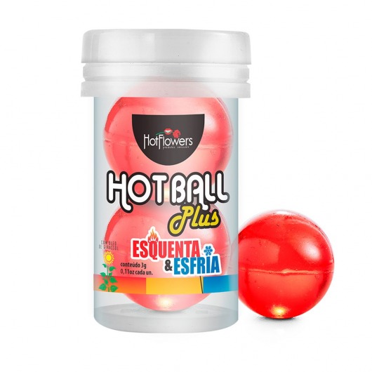 Лубрикант на масляной основе Hot Ball Plus с охлаждающе-разогревающим эффектом (2 шарика по 3 гр.) - HotFlowers - купить с доставкой в Коврове