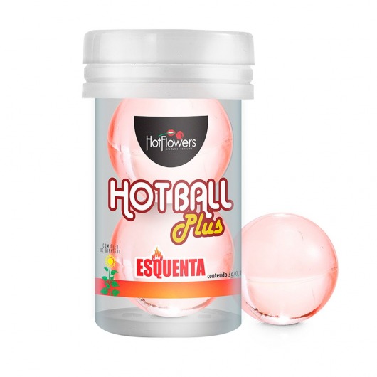 Лубрикант на масляной основе Hot Ball Plus с разогревающим эффектом (2 шарика по 3 гр.) - HotFlowers - купить с доставкой в Коврове