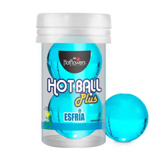 Лубрикант на масляной основе Hot Ball Plus с охлаждающим эффектом (2 шарика по 3 гр.) - HotFlowers - купить с доставкой в Коврове