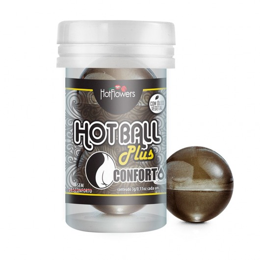 Анальный лубрикант на масляной основе Hot Ball Plus Conforto (2 шарика по 3 гр.) - HotFlowers - купить с доставкой в Коврове