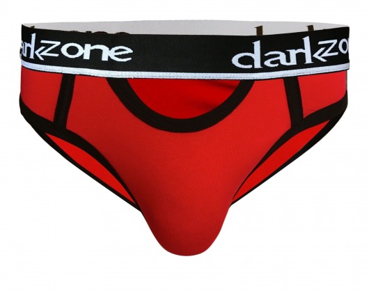 Красные мужские трусы-брифы с вырезом - Darkzone купить с доставкой