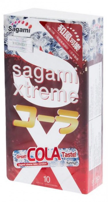 Ароматизированные презервативы Sagami Xtreme COLA - 10 шт. - Sagami - купить с доставкой в Коврове