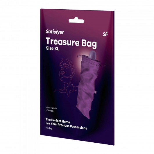 Фиолетовый мешочек для хранения игрушек Treasure Bag XL - Satisfyer - купить с доставкой в Коврове