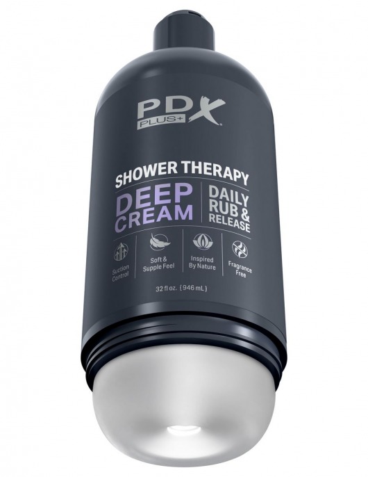 Мастурбатор в бутылке Shower Therapy Deep Cream - Pipedream - в Коврове купить с доставкой