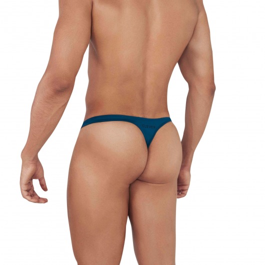 Синие мужские трусы-тонги с пряжками Flashing Thong - Clever Masculine Underwear купить с доставкой