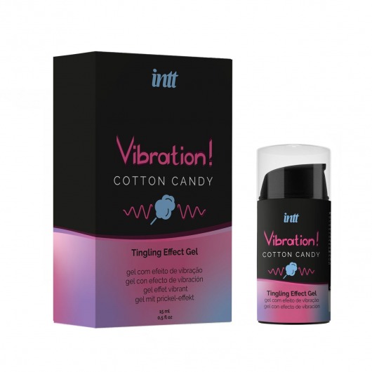 Жидкий вибратор Vibration Cotton Candy с ароматом сахарной ваты - 15 мл. - INTT - купить с доставкой в Коврове