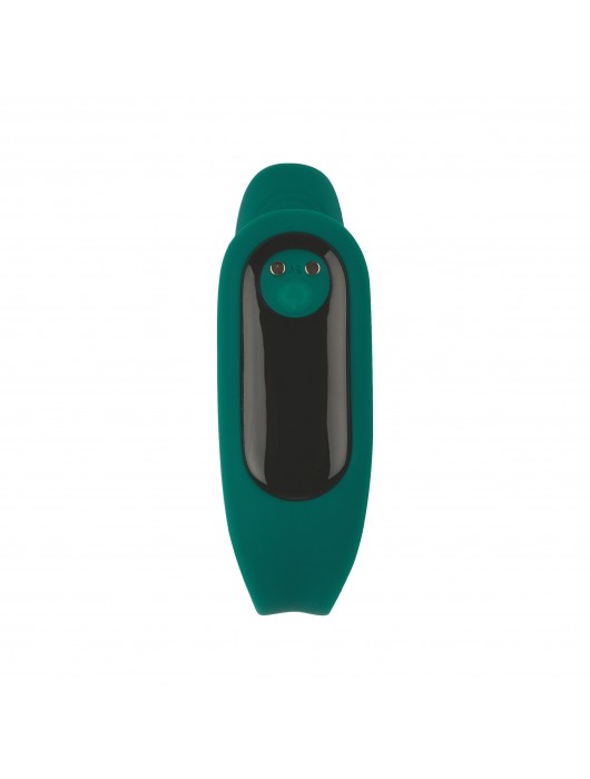 Зеленый гибкий вибратор для пар с пультом ДУ - Волшебная страна