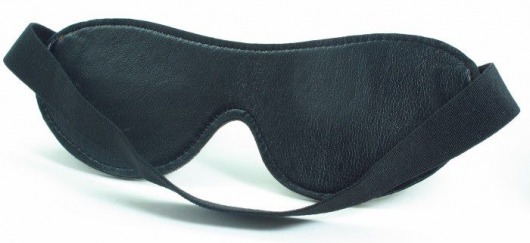 Черная кожаная маска на глаза - БДСМ Арсенал - купить с доставкой в Коврове