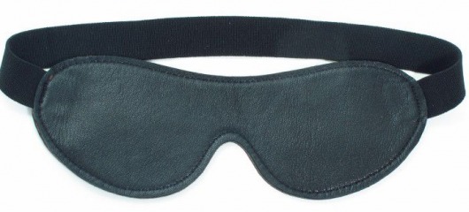 Черная кожаная маска на глаза - БДСМ Арсенал - купить с доставкой в Коврове