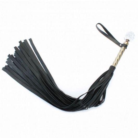 Эксклюзивная плеть с металлической ручкой - БДСМ Арсенал - купить с доставкой в Коврове