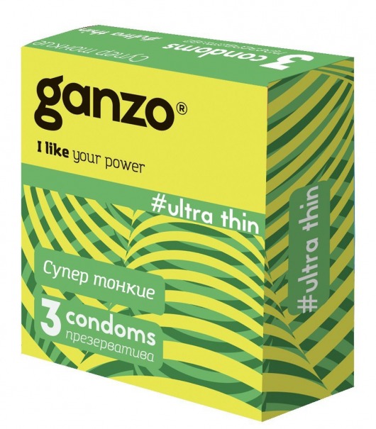 Ультратонкие презервативы Ganzo Ultra thin - 3 шт. - Ganzo - купить с доставкой в Коврове