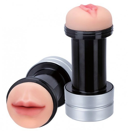 Двусторонний мастурбатор REALSTUFF 2 IN 1 HUMMER MOUTH   VAGINA - ротик и вагина - Dream Toys - в Коврове купить с доставкой