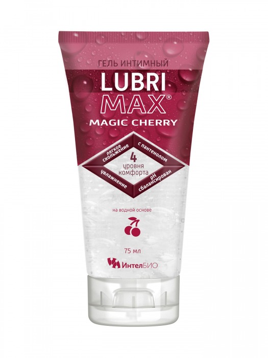 Интимный гель-смазка на водной основе Lubrimax Magic Cherry - 75 мл. - ИнтелБИО - купить с доставкой в Коврове