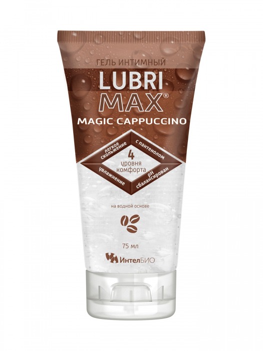 Интимный гель-смазка на водной основе Lubrimax Magic Cappuccino - 75 мл. - ИнтелБИО - купить с доставкой в Коврове