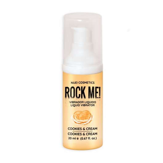 Жидкий вибратор Nuei Rock Me! с ароматом печенья и сливок - 20 мл. - Nuei cosmetics - купить с доставкой в Коврове